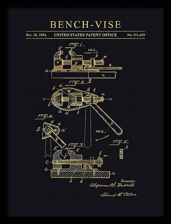 Bench Vise Gold Patent Us511429a