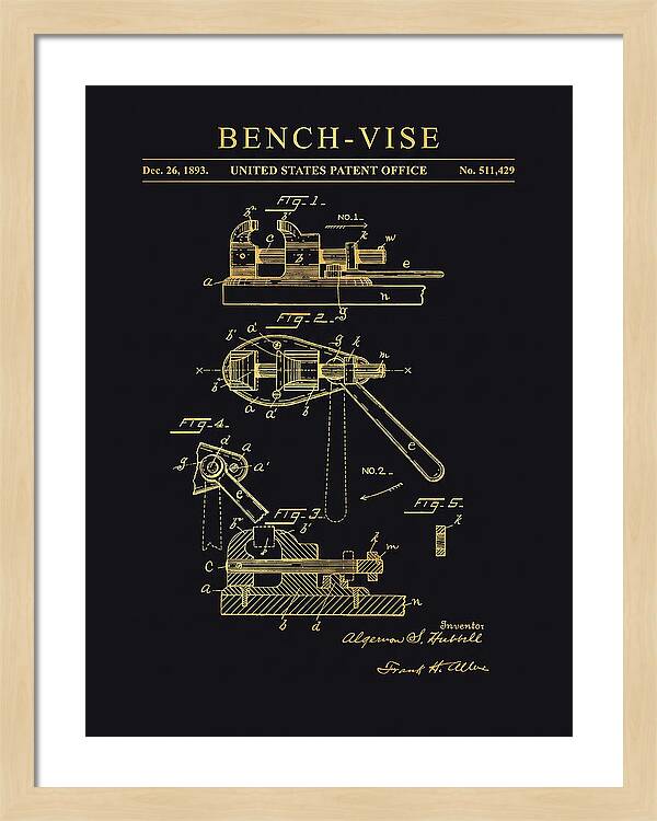Bench Vise Gold Patent Us511429a