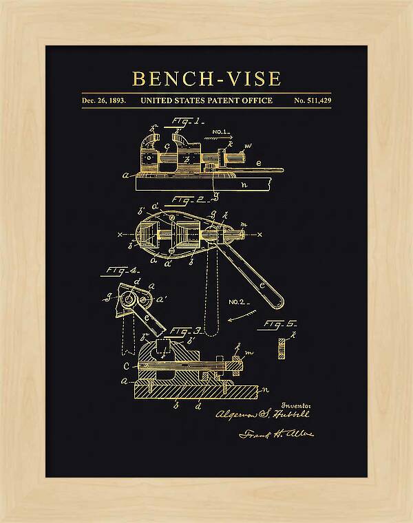Bench Vise Gold Patent Us511429a