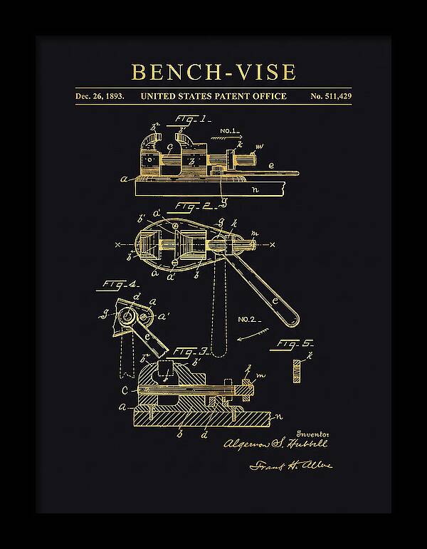 Bench Vise Gold Patent Us511429a