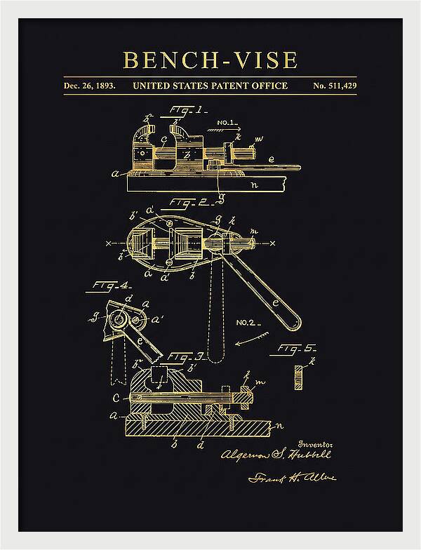Bench Vise Gold Patent Us511429a