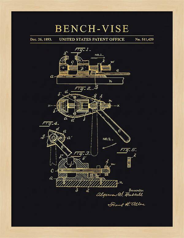 Bench Vise Gold Patent Us511429a