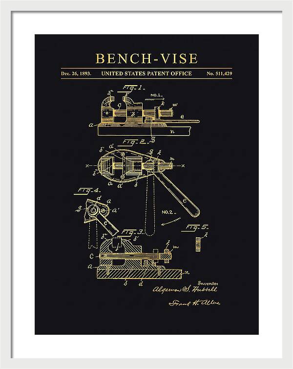 Bench Vise Gold Patent Us511429a