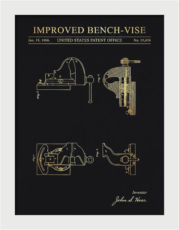 Bench Vise Gold Patent Us55656a