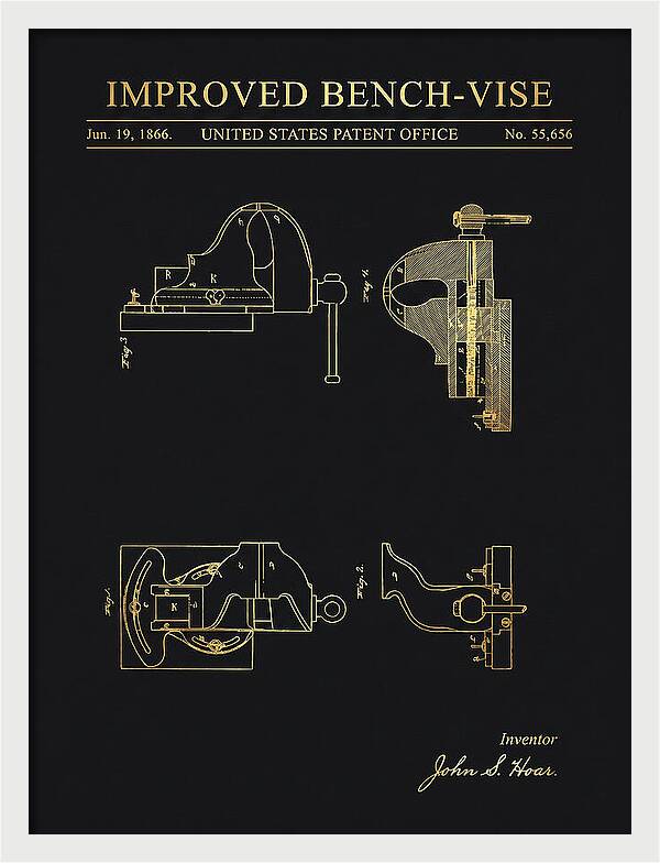 Bench Vise Gold Patent Us55656a