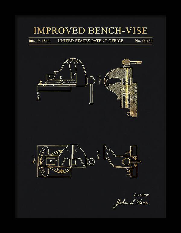 Bench Vise Gold Patent Us55656a