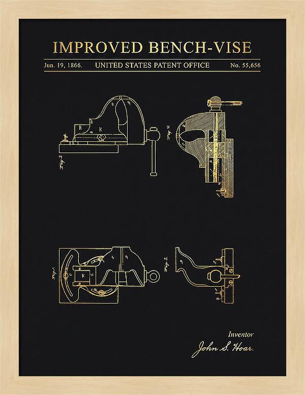 Bench Vise Gold Patent Us55656a