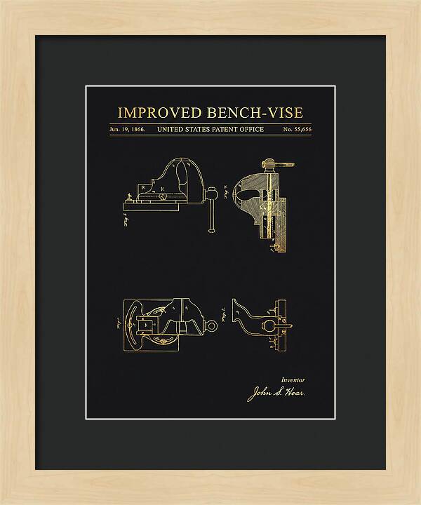 Bench Vise Gold Patent Us55656a