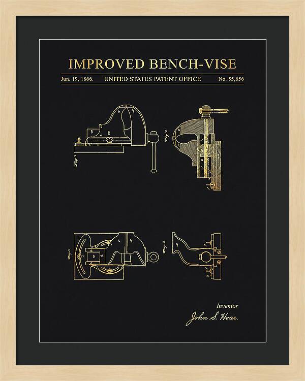 Bench Vise Gold Patent Us55656a
