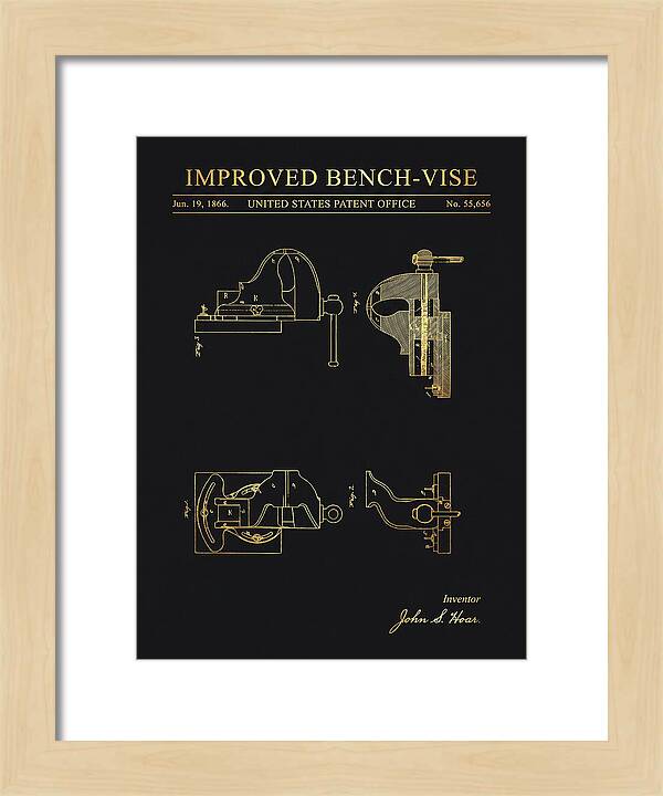 Bench Vise Gold Patent Us55656a