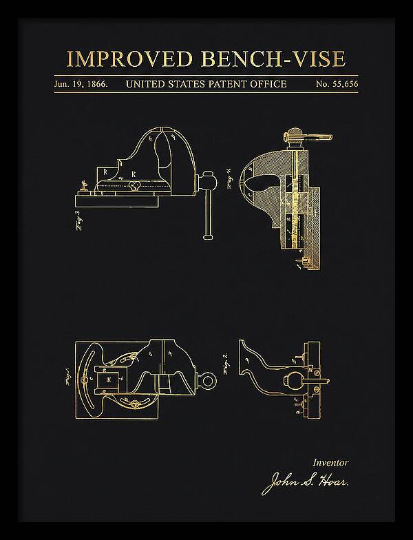Bench Vise Gold Patent Us55656a