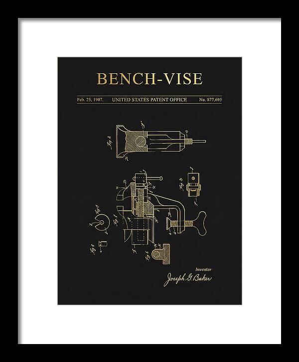 Bench Vise Gold Patent Us877695a