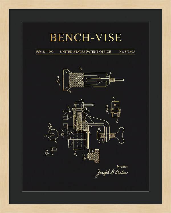 Bench Vise Gold Patent Us877695a