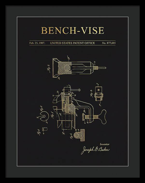 Bench Vise Gold Patent Us877695a