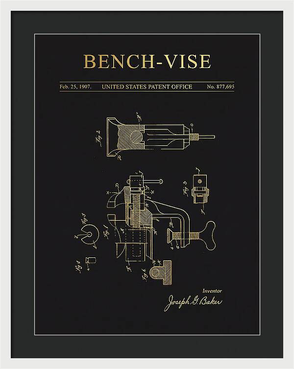 Bench Vise Gold Patent Us877695a