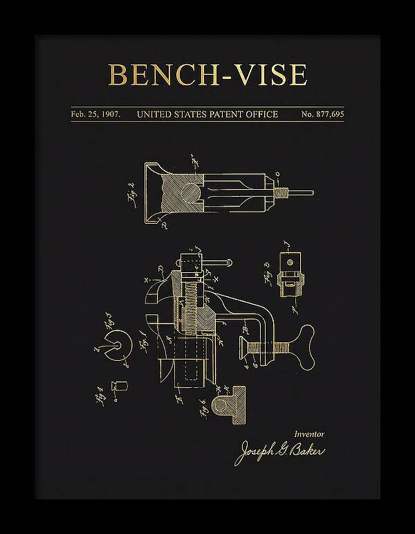 Bench Vise Gold Patent Us877695a