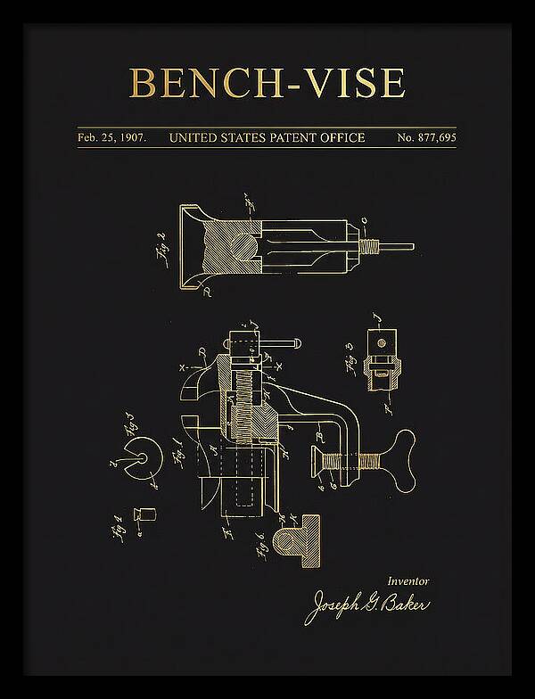 Bench Vise Gold Patent Us877695a