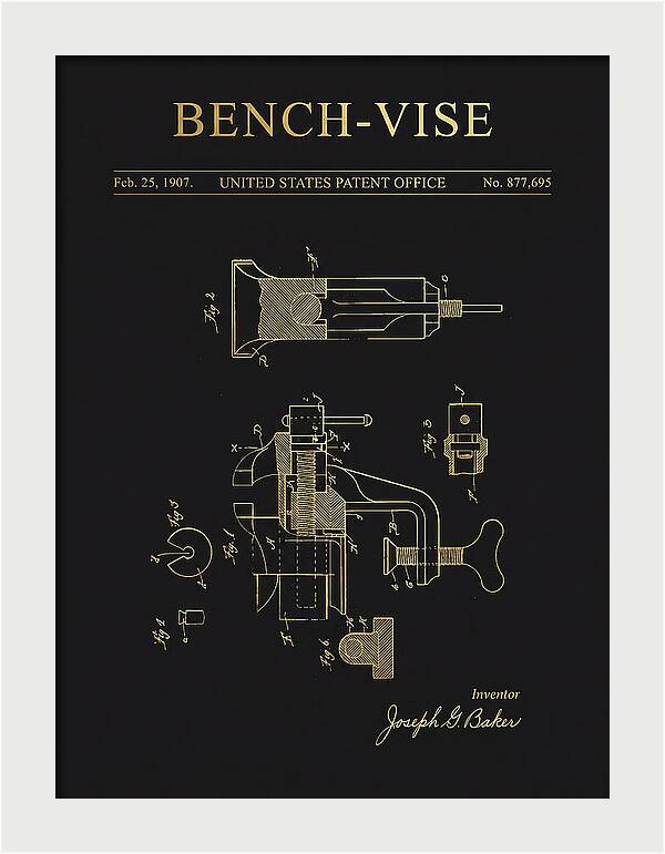 Bench Vise Gold Patent Us877695a