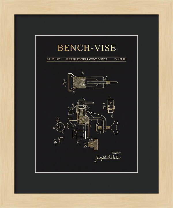 Bench Vise Gold Patent Us877695a