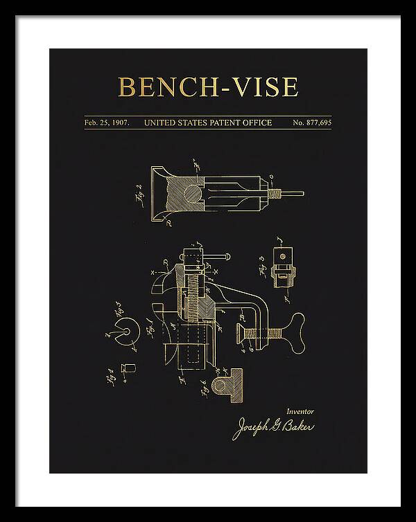 Bench Vise Gold Patent Us877695a