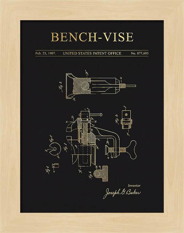 Bench Vise Gold Patent Us877695a
