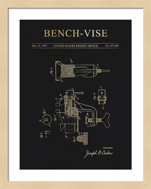 Bench Vise Gold Patent Us877695a