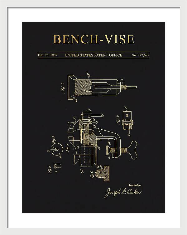 Bench Vise Gold Patent Us877695a