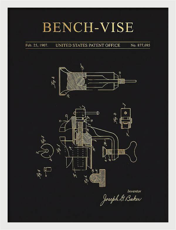 Bench Vise Gold Patent Us877695a