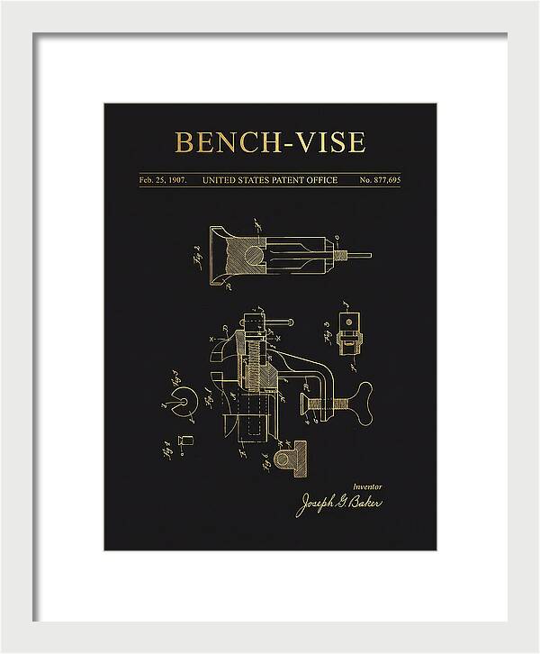 Bench Vise Gold Patent Us877695a
