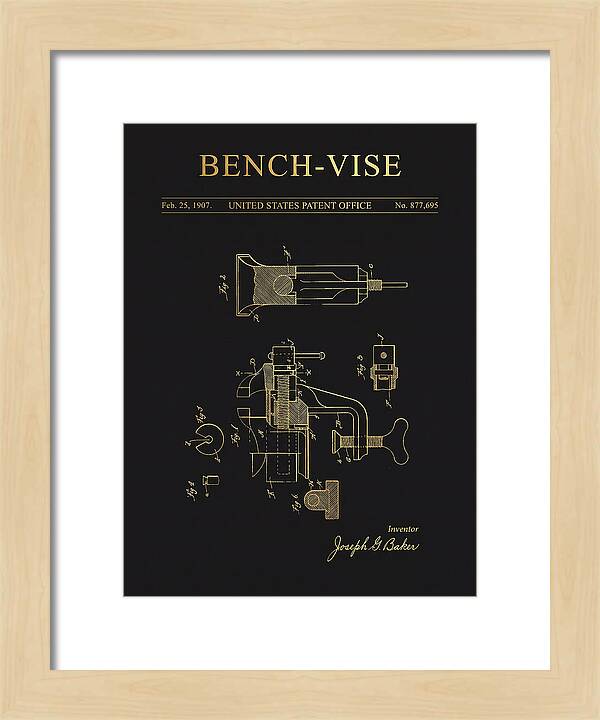 Bench Vise Gold Patent Us877695a