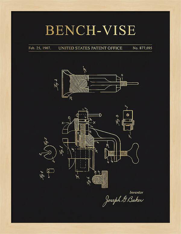 Bench Vise Gold Patent Us877695a