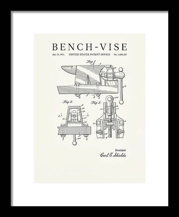 Bench Vise Minimalist Patent Us1036155a