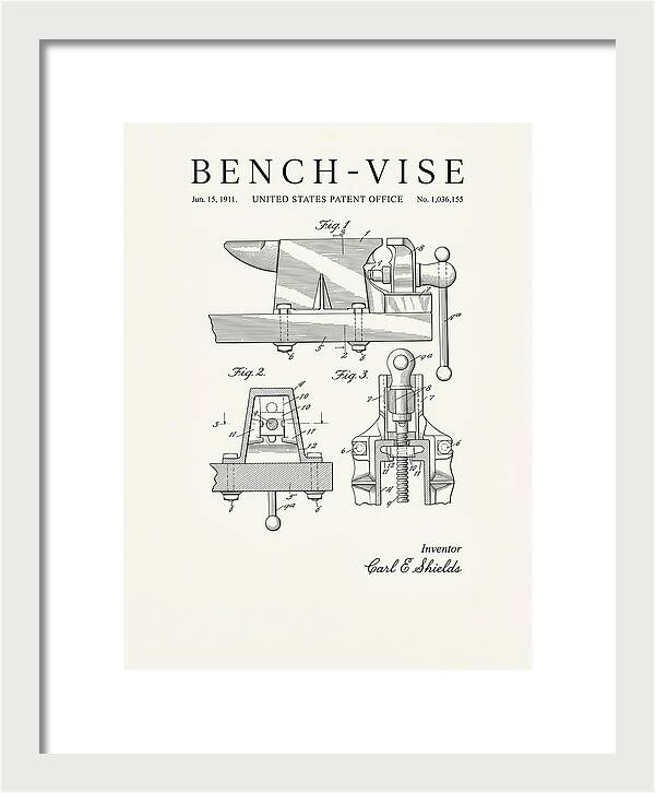 Bench Vise Minimalist Patent Us1036155a