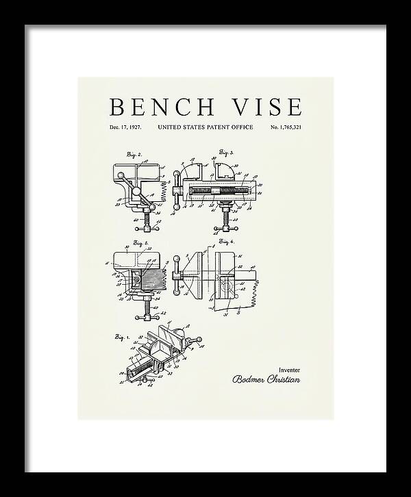 Bench Vise Minimalist Patent Us1765321a