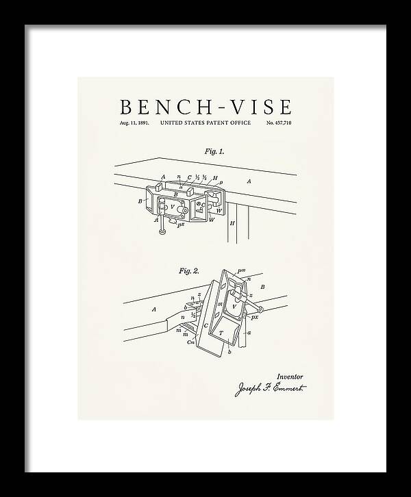 Bench Vise Minimalist Patent Us457710a