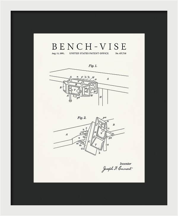 Bench Vise Minimalist Patent Us457710a