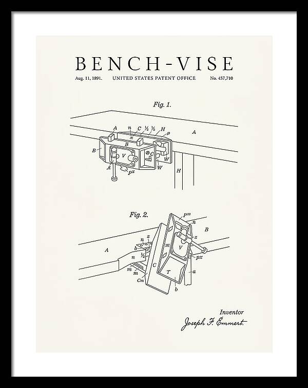 Bench Vise Minimalist Patent Us457710a