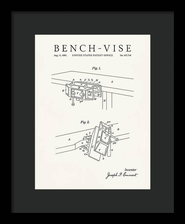 Bench Vise Minimalist Patent Us457710a