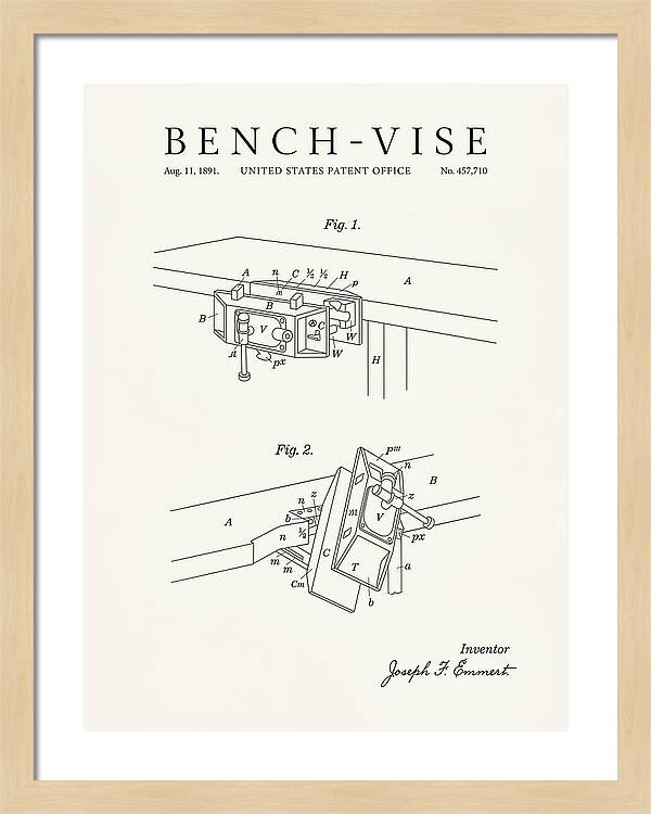 Bench Vise Minimalist Patent Us457710a