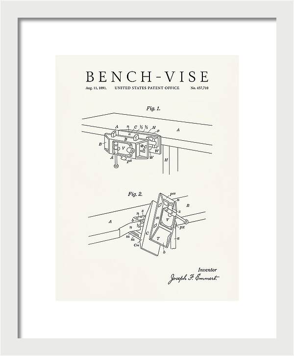 Bench Vise Minimalist Patent Us457710a