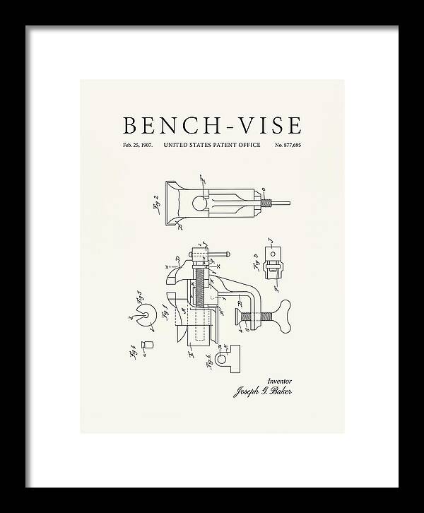 Bench Vise Minimalist Patent Us877695a
