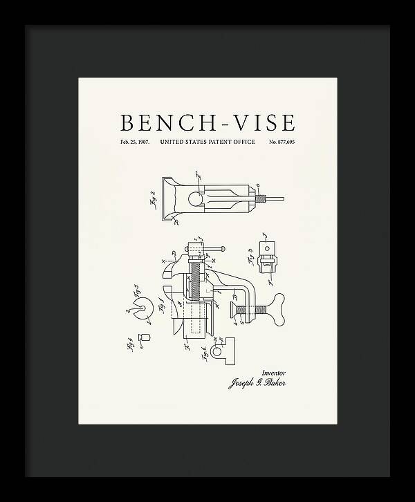 Bench Vise Minimalist Patent Us877695a