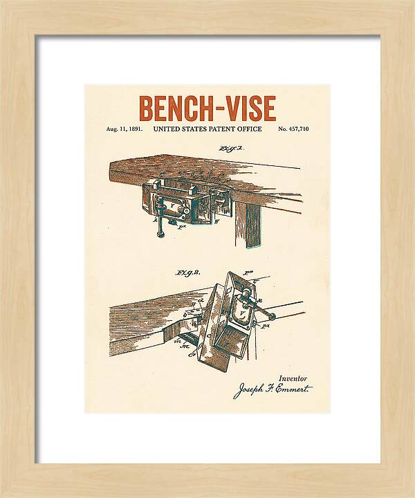Bench Vise Retro Patent Us457710a
