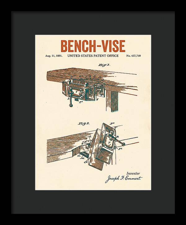 Bench Vise Retro Patent Us457710a