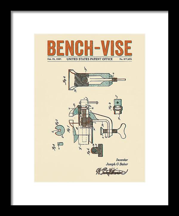 Bench Vise Retro Patent Us877695a