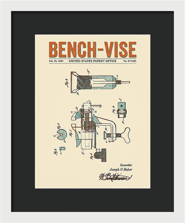 Bench Vise Retro Patent Us877695a