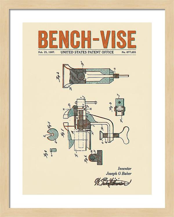 Bench Vise Retro Patent Us877695a