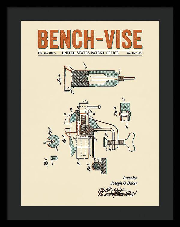 Bench Vise Retro Patent Us877695a