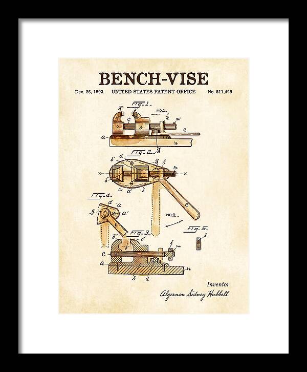Bench Vise Watercolor Patent Us511429a