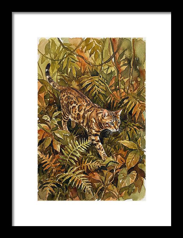 Bengal Cat In Lush Jungle
